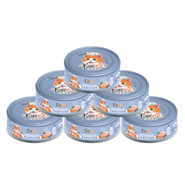 Eat's 易特廚 乳鐵蛋白能量主食罐-醇香雞肉佐藍莓 80gx24罐/箱