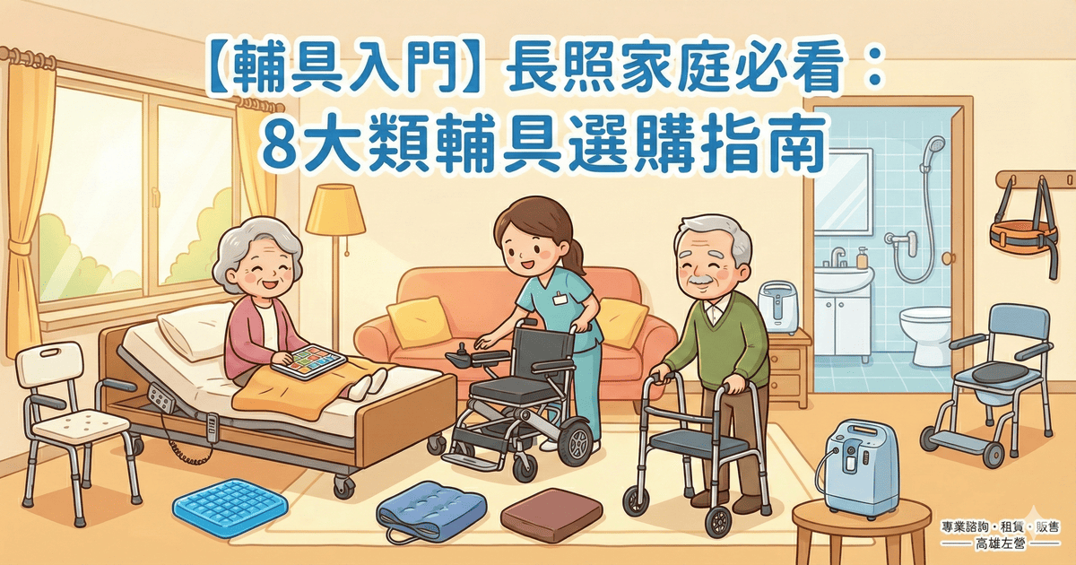 【輔具入門】長照家庭必看：8大類行動、居家、減壓輔具選購指南與專業諮詢