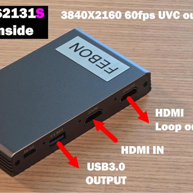 Latest MS2131S Chip USB 3.0 HDMI Capture Card — Up to 4K 60fps UVC Output (with firmware tool)