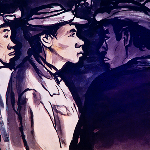 洪瑞麟授權數位典藏｜編號151 礦工