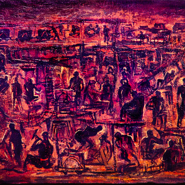 洪瑞麟授權數位典藏｜編號135 礦工