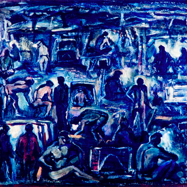 洪瑞麟授權數位典藏｜編號155 礦工