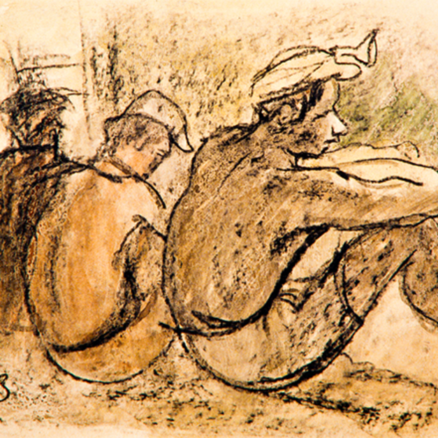 洪瑞麟授權數位典藏｜編號134 礦工