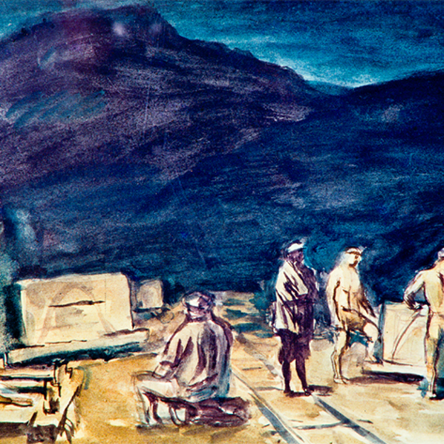 洪瑞麟授權數位典藏｜編號106 礦工