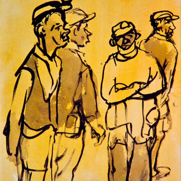 洪瑞麟授權數位典藏｜編號116 礦工