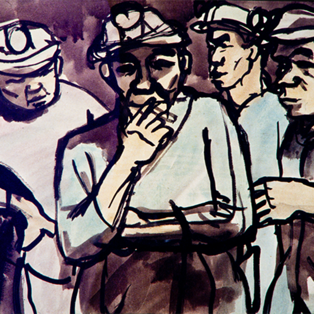 洪瑞麟授權數位典藏｜編號143 礦工