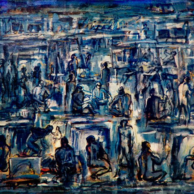 洪瑞麟授權數位典藏｜編號156 礦工