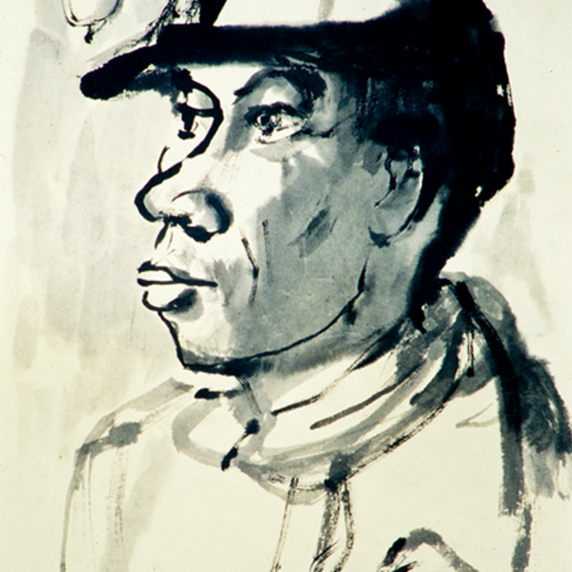 洪瑞麟授權數位典藏｜編號138 礦工