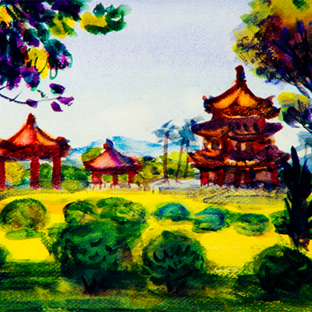 洪瑞麟授權數位典藏｜編號323 風景