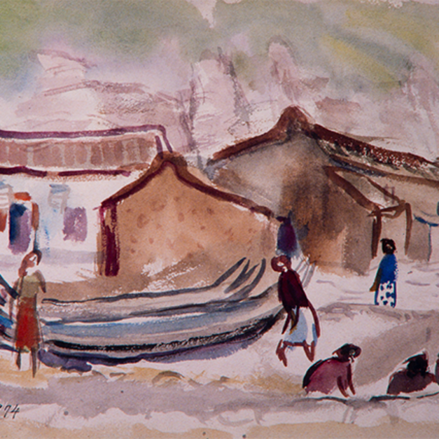 洪瑞麟授權數位典藏｜編號343 風景