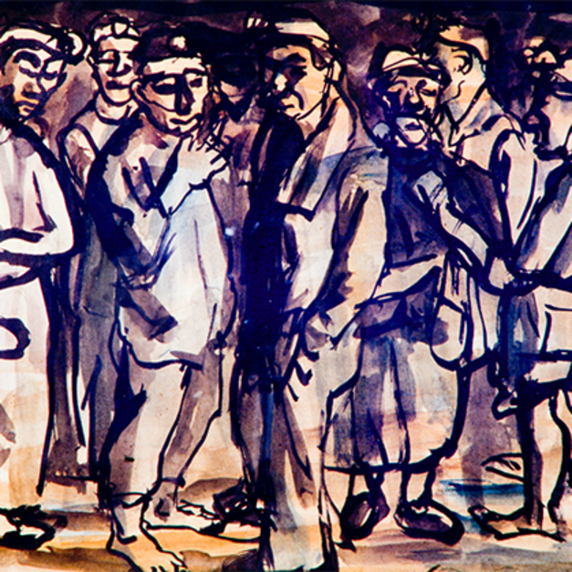 洪瑞麟授權數位典藏｜編號150 礦工