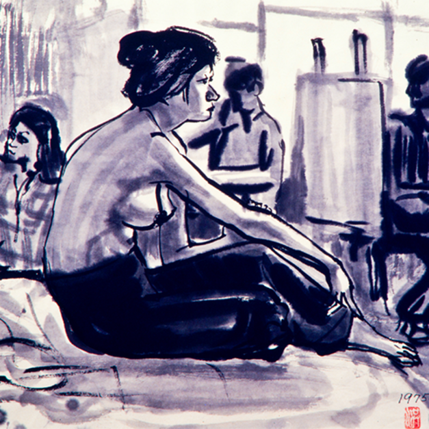 洪瑞麟授權數位典藏｜編號447 人像