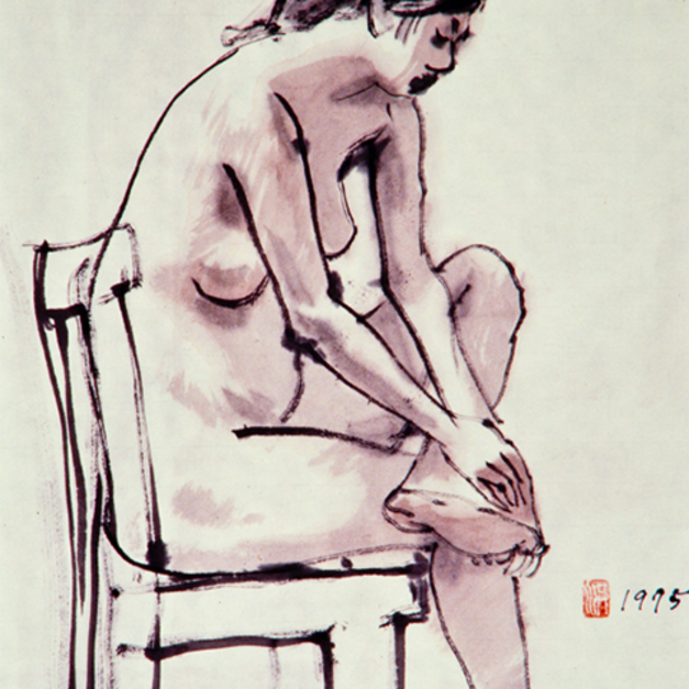 洪瑞麟授權數位典藏｜編號448 人像