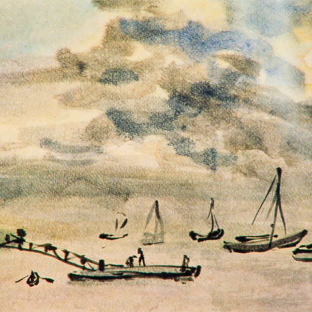 洪瑞麟授權數位典藏｜編號360 風景