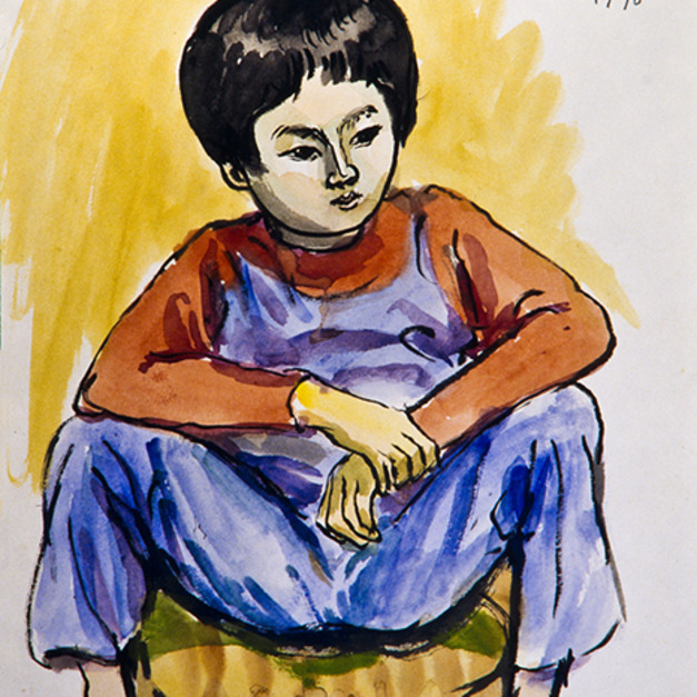 洪瑞麟授權數位典藏｜編號423 人像