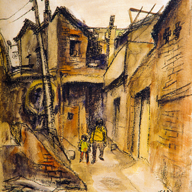 洪瑞麟授權數位典藏｜編號320 風景