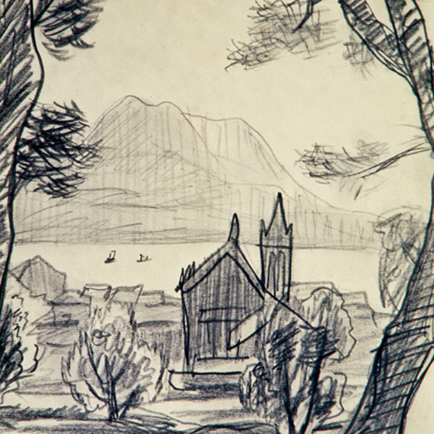 洪瑞麟授權數位典藏｜編號533 風景