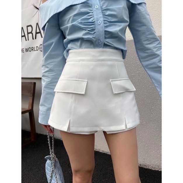 ➤超修身系列百搭掀蓋褲裙S-L