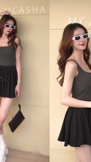 ➤基本百搭彈力綿長版背心(4色)