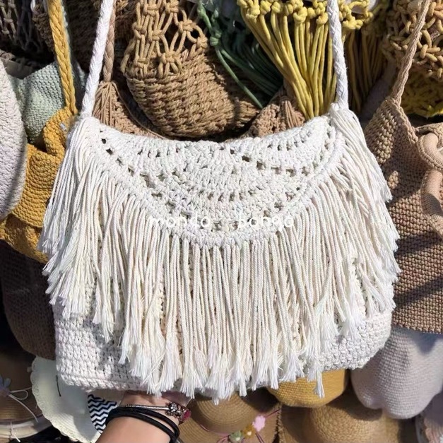 ➤氛圍感度假風編織包 (2色)