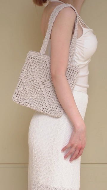 ➤度假好攜帶方形編織提袋(2色)