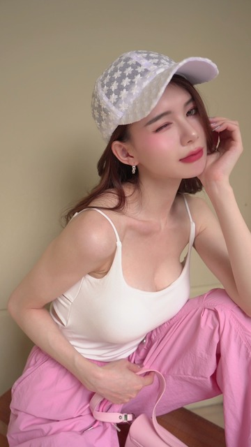 ➤透氣時髦小花朵網紗鴨舌帽