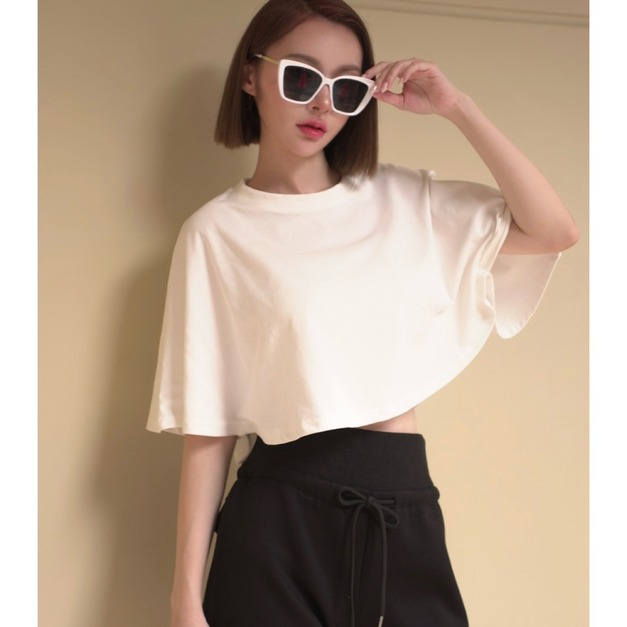 ➤韓版圓弧棉質短T(3色)