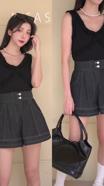 韓國級高腰超修身短褲S~M
