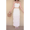 ➤時髦立體波浪涼爽彈力長裙_1