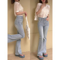➤適合夏天穿的牛仔喇叭長褲S-XL適合夏天穿的牛仔喇叭長褲S-XL