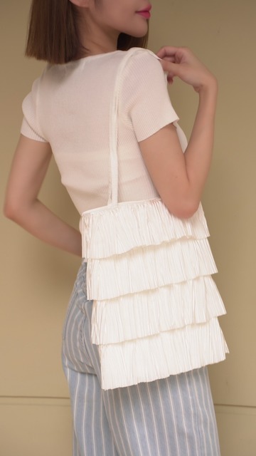 ➤氛圍感時髦百褶腋下包手提袋
