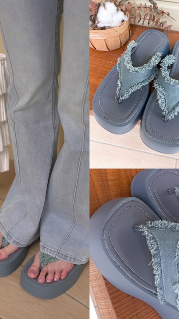 ➤可以久站超級好穿厚底百搭度假風人字拖35-40