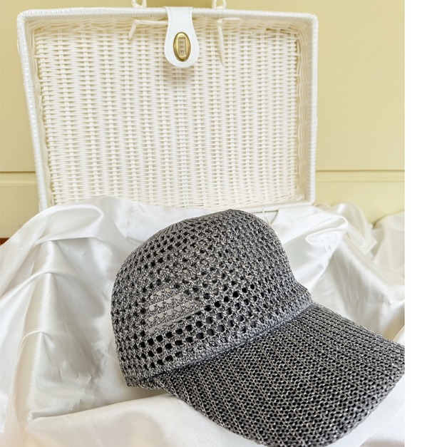 ➤時髦編織網格鴨舌帽