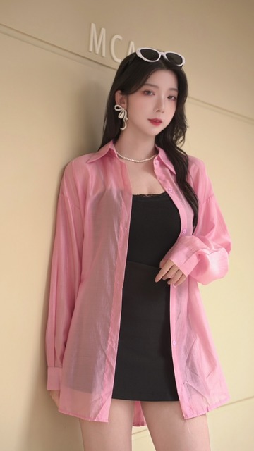 ➤繽紛後排釦防曬襯衫外套(6色)