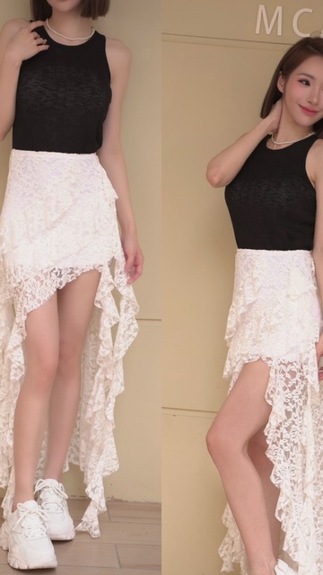 ➤浪漫蕾絲緹花彈力長裙（3色）