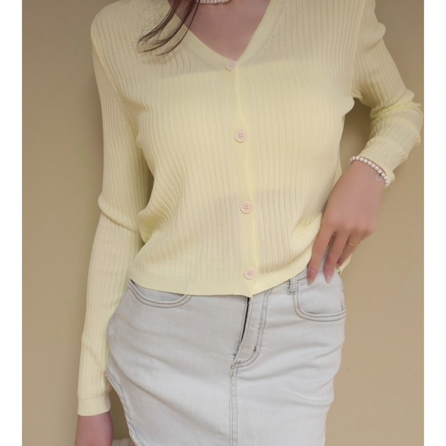 ➤鈕釦針織舒適防曬長袖外套 ( 7色)