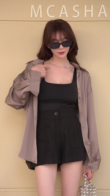 ➤光澤感絲滑氣質襯衫（3色）