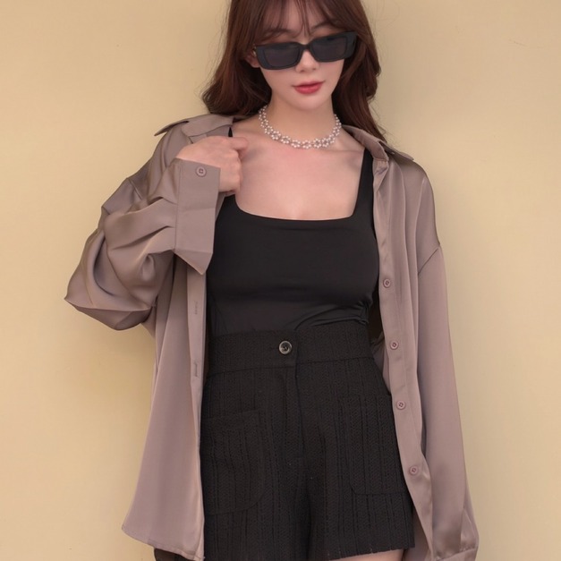 ➤光澤感絲滑氣質襯衫（3色）