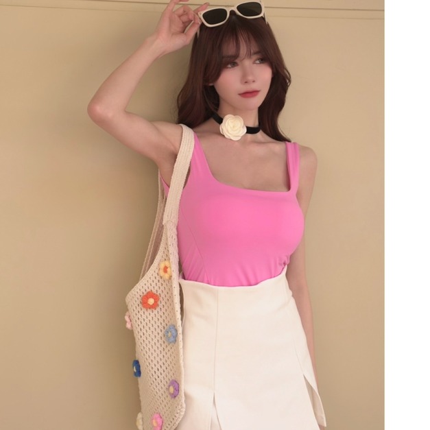 ➤涼感彈力胸墊背心（四色）