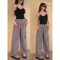 ➤工裝西裝布時髦抽繩寬褲(2色)