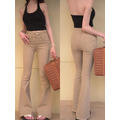 ➤好比例素面長腿喇叭褲S-L-女