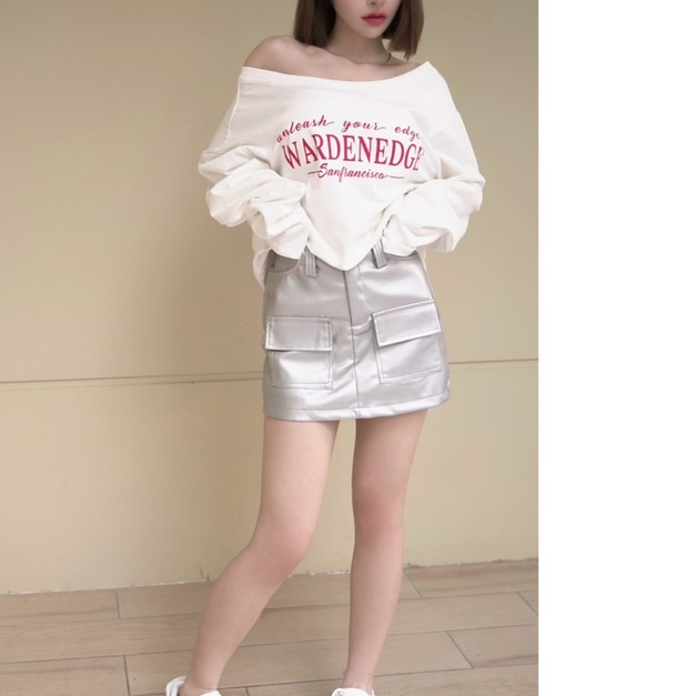 ➤時髦鬆緊皮褲裙S~M(2色)