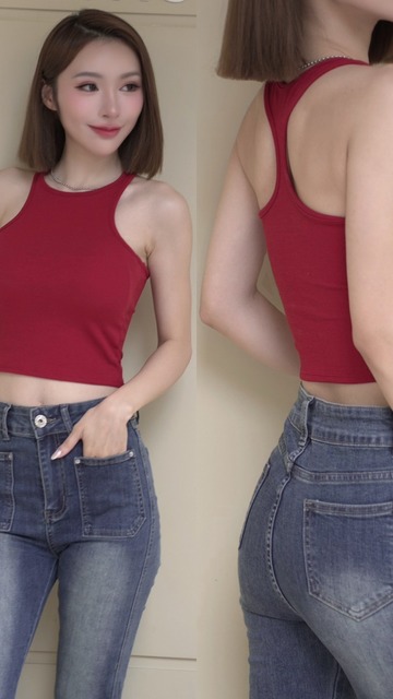 ➤四季百搭削肩挖背背心(6色)