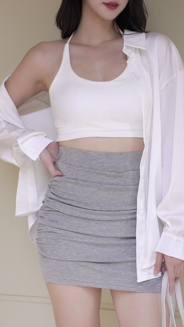 ➤柔軟棉質綁脖胸墊背心(3色)