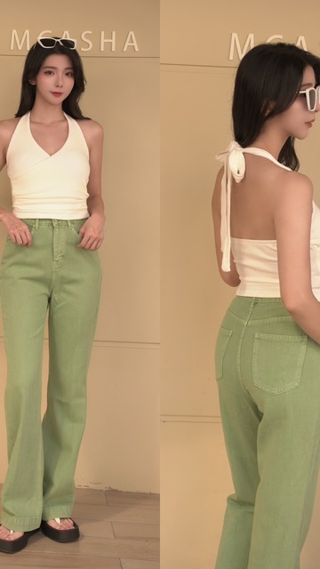 ➤收藏款亮色牛仔寬褲S~L