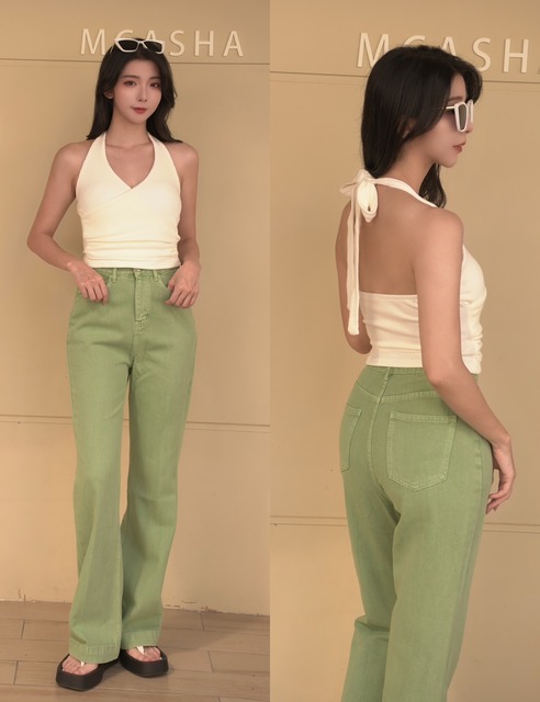 ➤收藏款亮色牛仔寬褲S~L