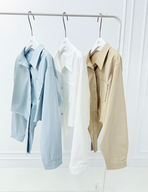 ➤基本百搭斜紋布綁帶襯衫(4色)