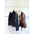 柔軟內毛毛百搭寬鬆皮外套(2色)_2