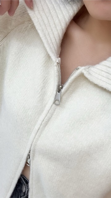 ➤暖暖厚實雙頭拉鍊翻領毛衣(4色)