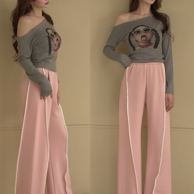 ➤舒服能太空棉涼爽修身運動風寬褲 (4色)